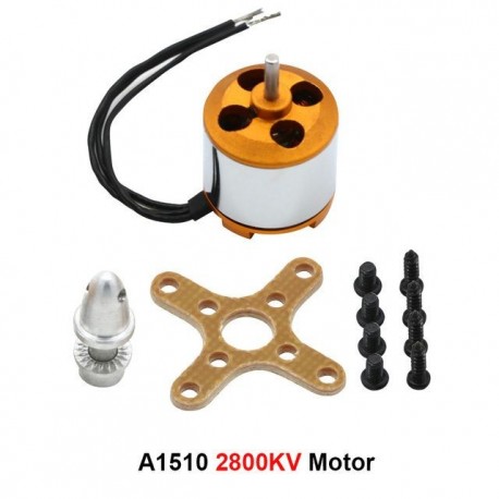 Szín: A1510 2800KV motor - A1510 2200KV 2800KV 13T kefe nélküli kivezető motor 10A ESC-vel RC Repülőgép KK Quadcopter