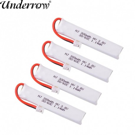 Szín: 2db - 1 / 2 / 5db nagyfeszültségű 3,8V 300mah 30C / 60C Lipo akkumulátor RC Mobula6 7 HD FPV Racing Dronehoz