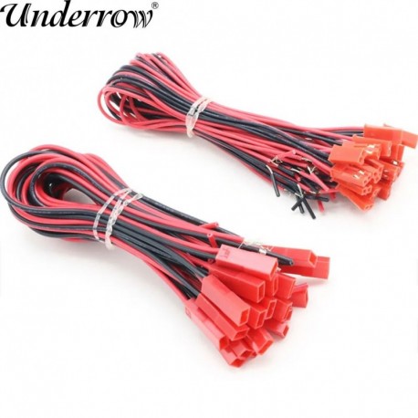 Szín: 200mm JSTplug-20PCS - 20 db 100 mm-es 150 mm-es 200 mm-es JST dugós dugós csatlakozó dugó RC Lipo akkumulátorhoz