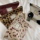 Szín: d - Leopard Print kozmetikai táska mosó piperetáska női utazó telefon szalvéta tok szépség tároló tokok smink