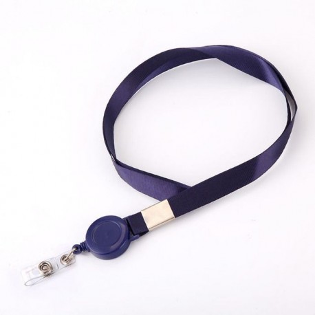 Szín: Sötétkék - 1db Hitelkártya tartó Behúzható pánt nyakpánt azonosító név Buszkártya jelvény jelvény kapocs