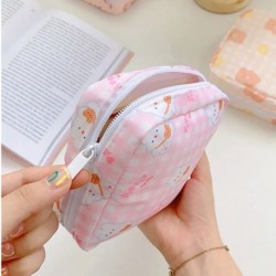 Szín: 21 - 1 DB női lányok Kawaii kozmetikai smink tároló táska utazó betét egészségügyi betét táska mini