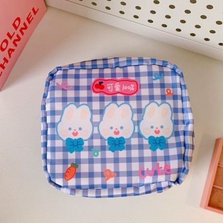 Szín: 12 - 1 DB női lányok Kawaii kozmetikai smink tároló táska utazó betét egészségügyi betét táska mini