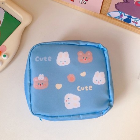 Szín: 20 - 1 DB női lányok Kawaii kozmetikai smink tároló táska utazó betét egészségügyi betét táska mini