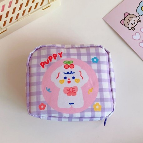 Szín: 14 - 1 DB női lányok Kawaii kozmetikai smink tároló táska utazó betét egészségügyi betét táska mini