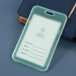 Szín: zöld - Átlátszó PVC kártya borító diák gyerek női vízálló személyi igazolvány tartó tok üzleti busz bank