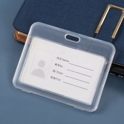 Fehér szín - Átlátszó PVC kártya borító diák gyerek női vízálló személyi igazolvány tartó tok üzleti busz bank