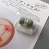 Szín: zöld - Hordozható, aranyos mini női kontaktlencsedobozos lányok, egyszerű, kicsi, függőleges, duplafejű