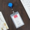 Szín: kék - 1 DB egyszerű átlátszó jelvénytartó műanyag névjegykártya fedél Bankkártya tartó személyazonosító