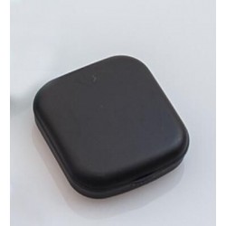Fekete szín - Mini kontaktlencse tok, egyszínű Lovely Travel Kit zseb, női könnyen hordozható tükörlencsedobozos