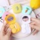 Szín: 1db szín véletlenszerű B - Mini kontaktlencse tok, egyszínű Lovely Travel Kit zseb, női könnyen hordozható