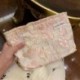 Szín: c - 2023-as új sminkecset tárolótasak rendszerező Jacquard szövet sminktáska virágos cipzáras kozmetikai tasak