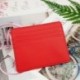 Piros szín - Pu bőr személyi igazolványtartó erszényes cukorka színe bank hitelkártya doboz több foglalatos karcsú