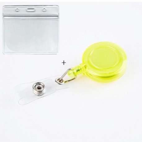 Szín: sárga - Női Férfi Névjegykártya-tartó PVC Átlátszó Behúzható Hitelkártya-tartók Bankigazolvány-tartók