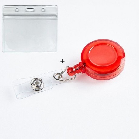 Piros szín - Női Férfi Névjegykártya-tartó PVC Átlátszó Behúzható Hitelkártya-tartók Bankigazolvány-tartók