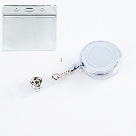 Fehér szín - Női Férfi Névjegykártya-tartó PVC Átlátszó Behúzható Hitelkártya-tartók Bankigazolvány-tartók