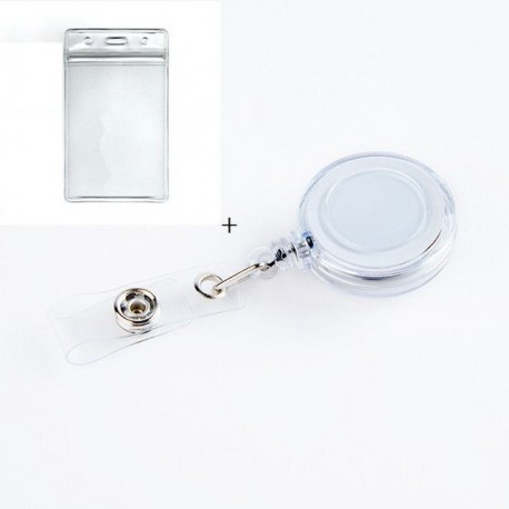 Fehér szín - Női Férfi Névjegykártya-tartó PVC Átlátszó Behúzható Hitelkártya-tartók Bankigazolvány-tartók