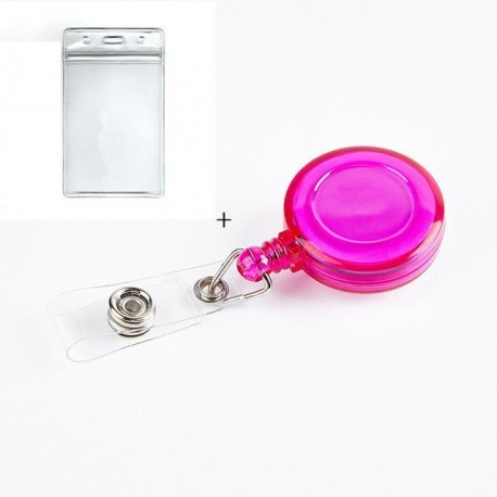 Szín: Rózsa - Női Férfi Névjegykártya-tartó PVC Átlátszó Behúzható Hitelkártya-tartók Bankigazolvány-tartók