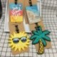 Szín: D - 1db Női Férfi PVC Aranyos Csomagcímkék Nyári Beach Szilikagél Bőrönd Címkék Azonosító Cím Címke