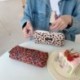 Szín: b - Kawaii női smink kézitáskák szervező pénztárca tasak ceruza tok táska kordbársony virágos utazási