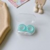 Szín: zöld - Kontaktlencse tok nőknek Lovely Pocket Mini kontaktlencse doboz utazási készlet Easy Lencsetartó bottal