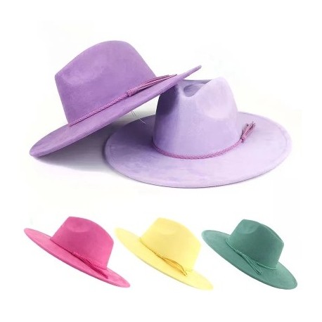 Szín: 9 - Fedora női sapkák új 9,5 cm széles karimájú ruha férfi sapkák nemezelt sapka Panama templom Esküvői