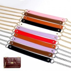 Szín: ezüst-fehér-120 cm - 120 cm-es bőr fém összefűző lánctáska pánt válltáskához Női divat Crossbody táska