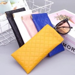 Szín: fehér-18x8,5 cm - Puha Pu bőr napszemüveg táskák női hordozható érme rúzsok tároló tok tasak védő borítás