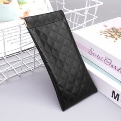Szín: fekete-18x8,5 cm - Puha Pu bőr napszemüveg táskák női hordozható érme rúzsok tároló tok tasak védő borítás