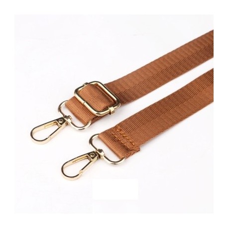 Szín: Barna - 1,3 M hosszú, állítható táskaszíj Nylon Messenger Crossbody válltáska Tartozék táskapántok a