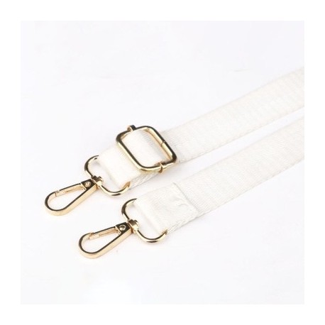 Fehér szín - 1,3 M hosszú, állítható táskaszíj Nylon Messenger Crossbody válltáska Tartozék táskapántok a