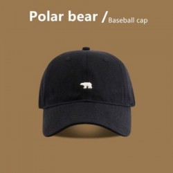 Szín: fekete-54-59cm - Női baseballsapka Férfi Hímzés Jegesmedve Hip Hop Snapback sapkák Pamut szörfös napsapka Uniszex