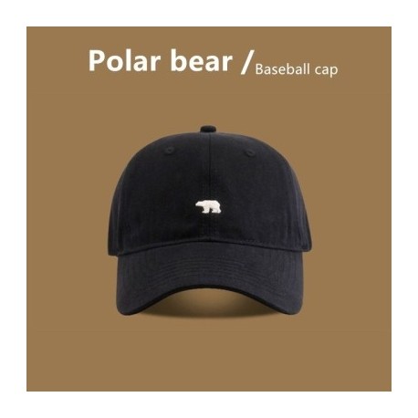 Szín: fekete-54-59cm - Női baseballsapka Férfi Hímzés Jegesmedve Hip Hop Snapback sapkák Pamut szörfös napsapka Uniszex