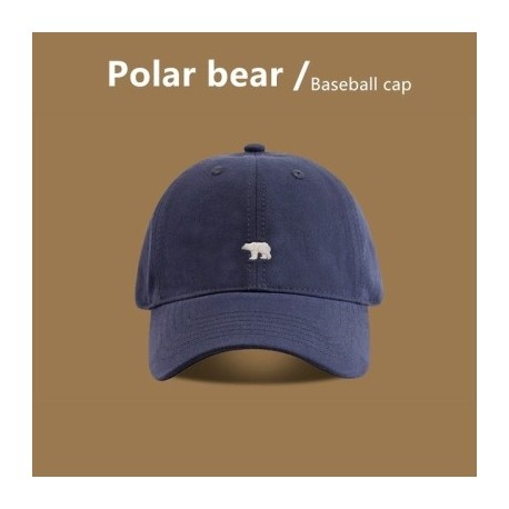 Szín: sötétkék-54-59cm - Baseball sapka nőknek Férfi Hímzés Jegesmedve Hip Hop Snapback sapkák Pamut szörf