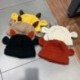Szín: rózsaszín - Y2K Trend Skullies & Beanies Őszi/téli kötött meleg sapkák Diákok Borjúszarv Baotou Kalap koreai