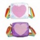 Szín: sárga - Rainbow Love Little Girls mini érme pénztárca Lovely gyerekeknek kis négyzet alakú válltáskák PU bőr