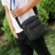 Szín: kék - Retro férfi táska vászon válltáska állítható pánttal, több zsebbel Messenger Crossbody táska kültéri