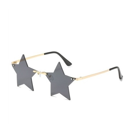 Lencsék színe: fekete szürke - Vicces Pentagram napszemüvegek Rimless Party szemüvegek csillag alakú óceán színű