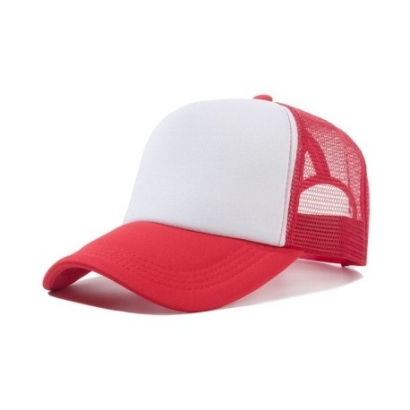 Szín: Piros Fehér-54-60cm - Nyári hálós golf baseball sapka férfi női lélegző kültéri horgász kamionos apa sapka