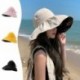 Szín: Khaki - Nyári kétrétegű halászsapka női üres felső strand napozósapka kültéri UV védelemhez, összecsukható