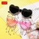 Lencsék színe: sárga bojt - Egyedi Party Favor Heart napszemüveg Diamond Bojt UV400 Protection Rend Peach Heart keret