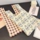Fekete szín - Nyári divat Napi kötött kézitáska Személyiség szerelem kockás színes patchwork egy váll csuklótáska