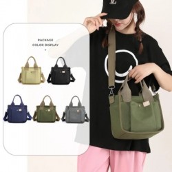 Szín: kék - Csomagtartók Táskák Női Nagy kapacitású Kézitáskák Japán vászon Egy vállas Messenger Bag Több zsebes