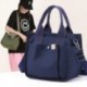 Szín: Szürke - Csomagtartók Táskák Női Nagy kapacitású Kézitáskák Japán vászon Egy vállas Messenger Bag Több