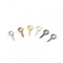 Sz__n_-r__dium---Forr__-9x4mm-es-200db-Kicsi-apr__-Mini-Szemt__k-Szemt__k-Horgok-Szemek-Csavaros-Menetes-Ez__st-Kapcsok-Horgok