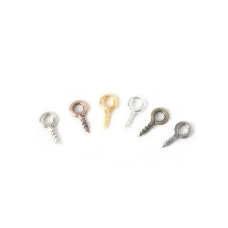 Sz__n_-r__dium---Forr__-9x4mm-es-200db-Kicsi-apr__-Mini-Szemt__k-Szemt__k-Horgok-Szemek-Csavaros-Menetes-Ez__st-Kapcsok-Horgok
