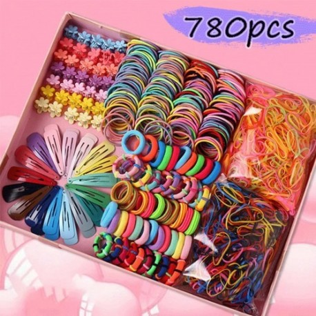 Sz__n_-dobozzal---L__nyok-sz__nes-hajgumik-szett-Nylon-elasztikus-gumi-kieg__sz__t__k-gyerekeknek-l__farok-tart__-Scrunchis-baba