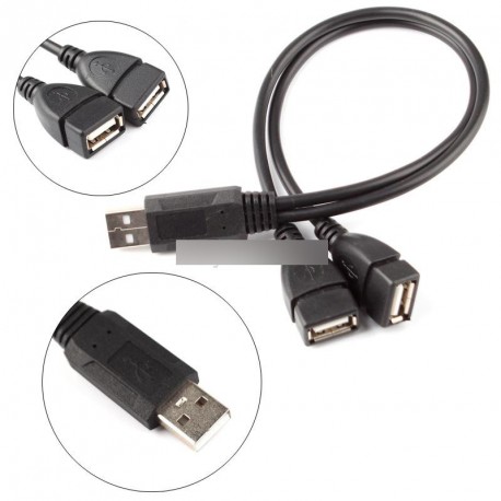 USB 2.0 A f - Double Dual USB N elosztó kábel